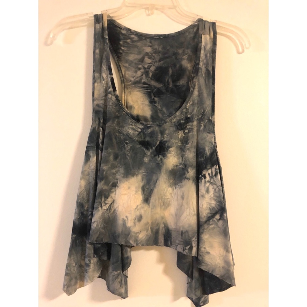 Flowy soft half up/down crop top